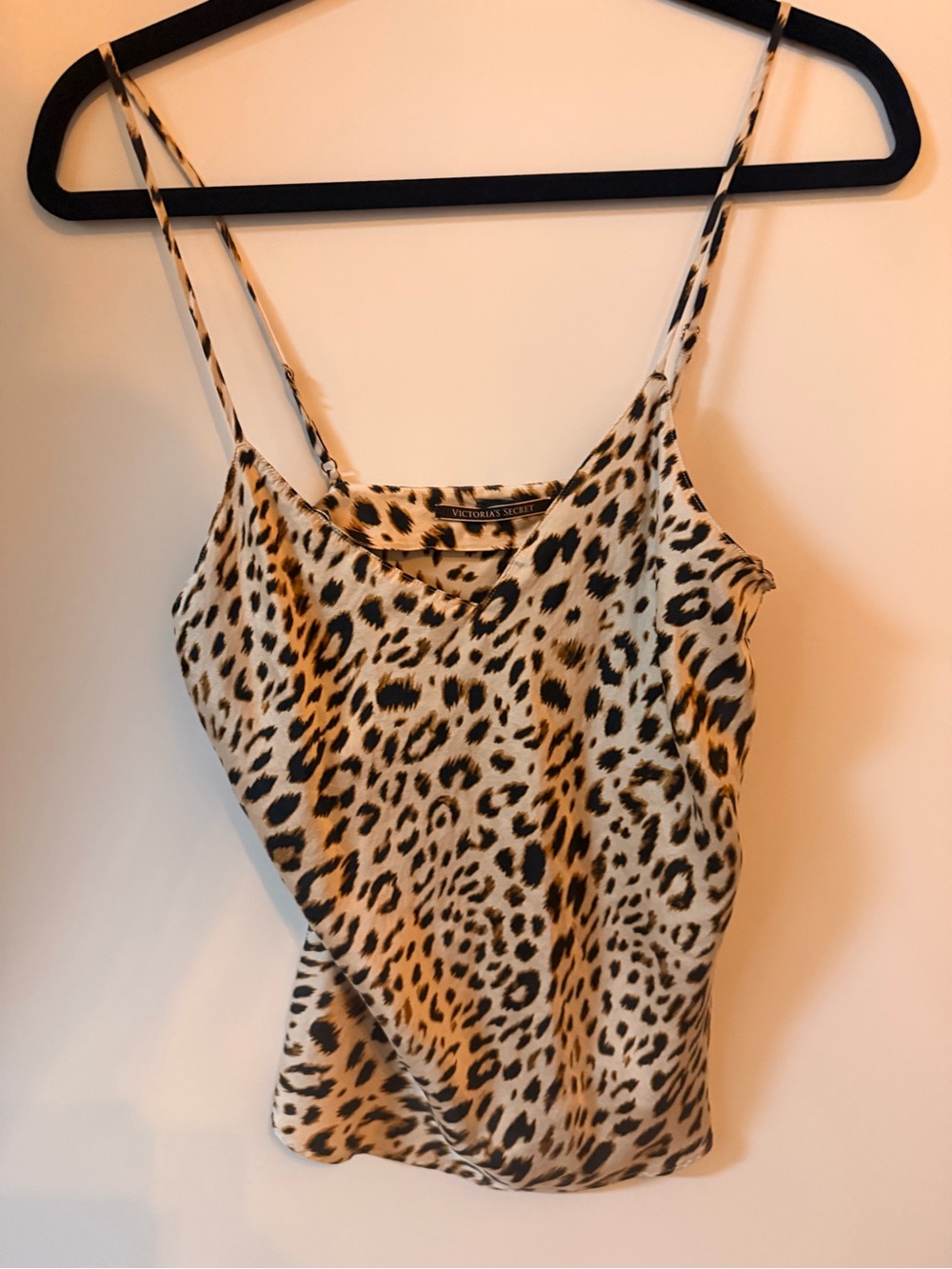 Victoria's Secret Leopard Print Satin Cami - Beige/Black/Brown